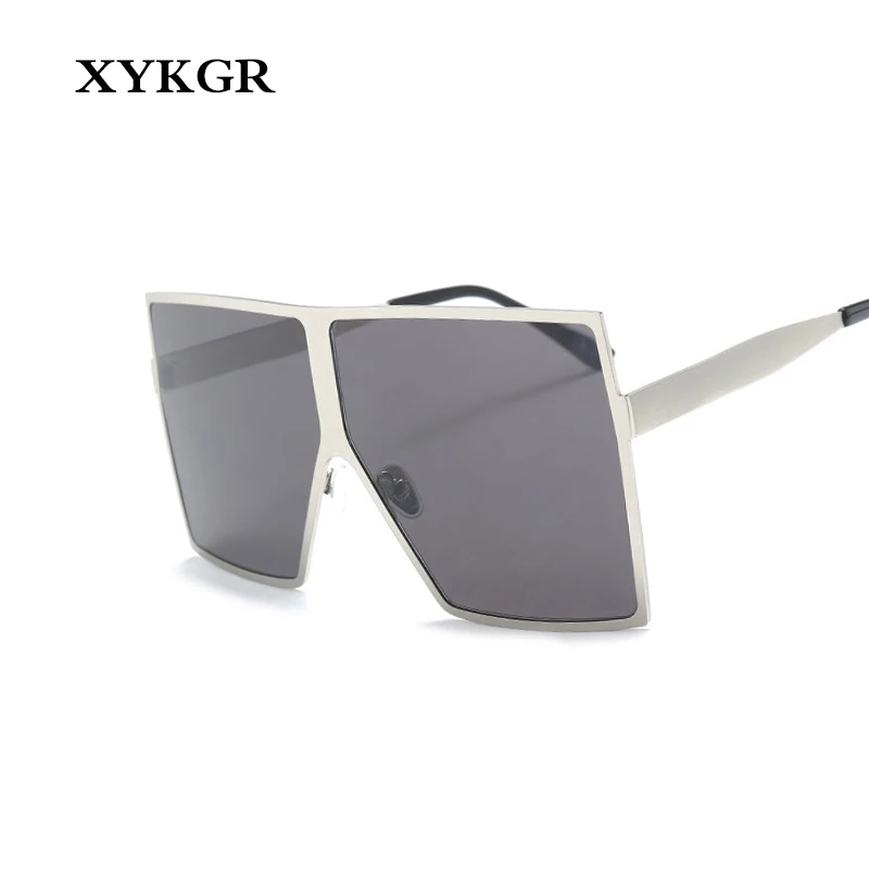 XYKGR, модные квадратные солнцезащитные очки, женские, фирменный дизайн, черная оправа, Золотая оправа, серебряная оправа, солнцезащитные очки для мужчин и женщин