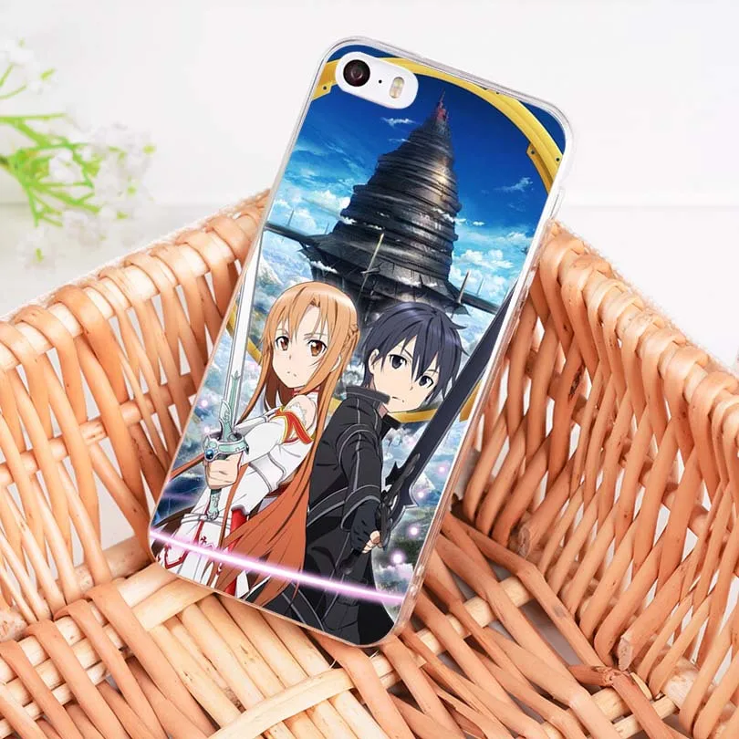 Чехол для телефона MaiYaCa Sword Art Online SAO Anime Manga с уникальным дизайном iPhone 8 7 6 6S Plus X 10 5 5S