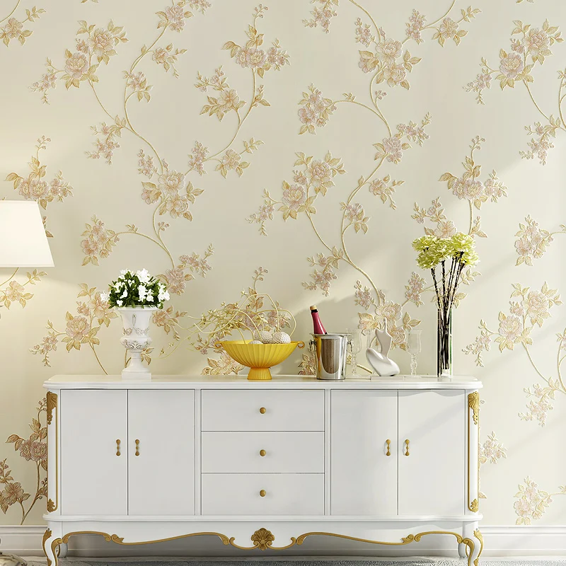 3D-обои в европейском стиле трехмерные цветы простые обои для спальни гостиной