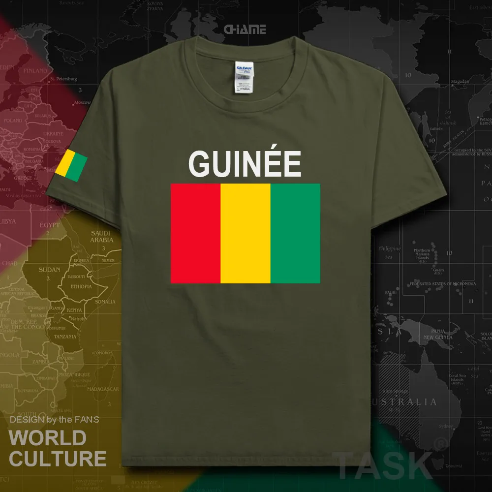 Guinean GN/футболка для мужчин футболка с национальной символикой из хлопка спортивная одежда 02|Мужские