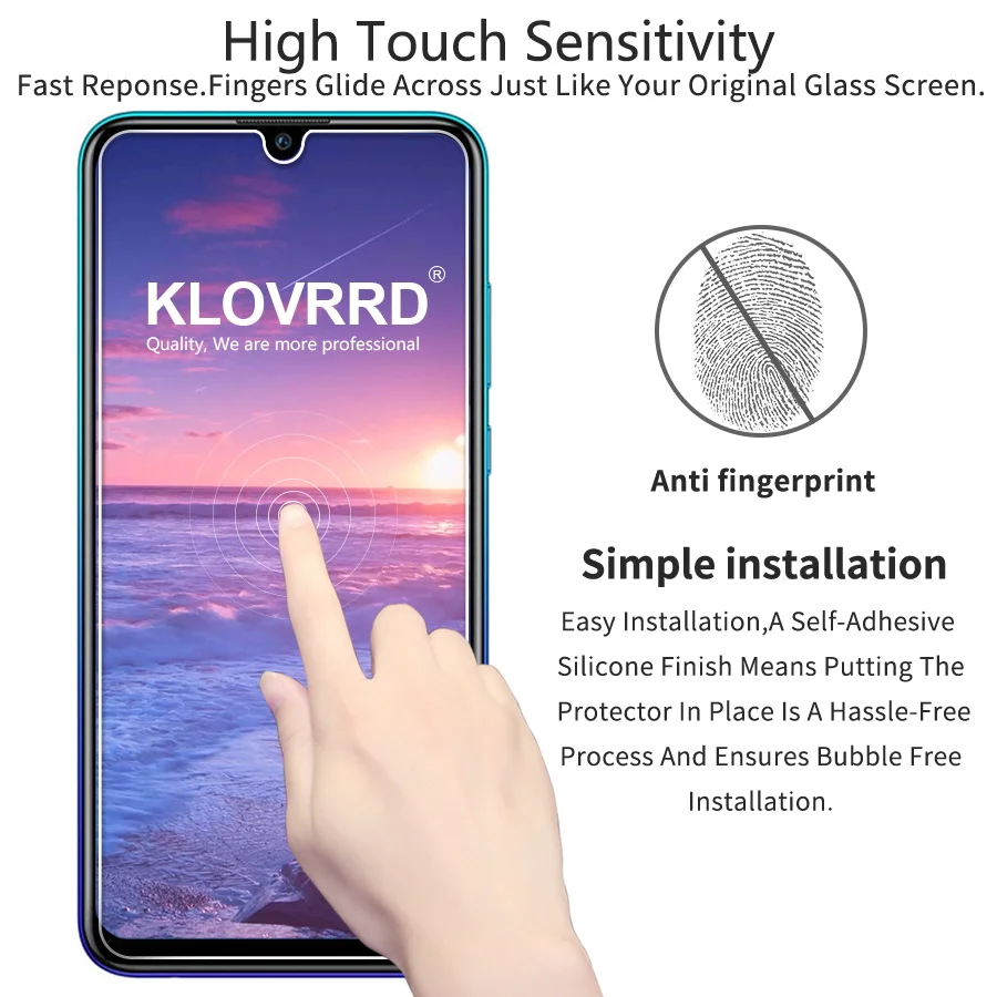 KLOVRRD Tempered Glass For Huawei P Smart 2019 Screen Protector Protective Film Anti-Explosion | Мобильные телефоны и