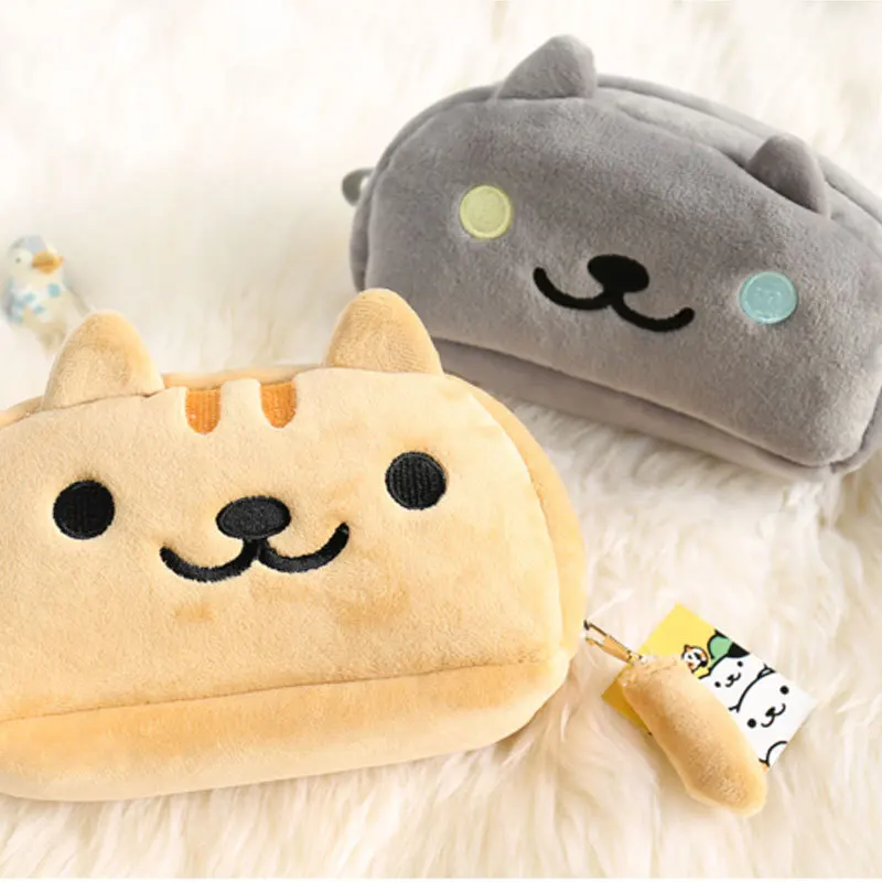 

Big Capacity Cat pencil case Cute plush pen pouch box Storage bag stationery gift school supplies canetas gifts escolar
