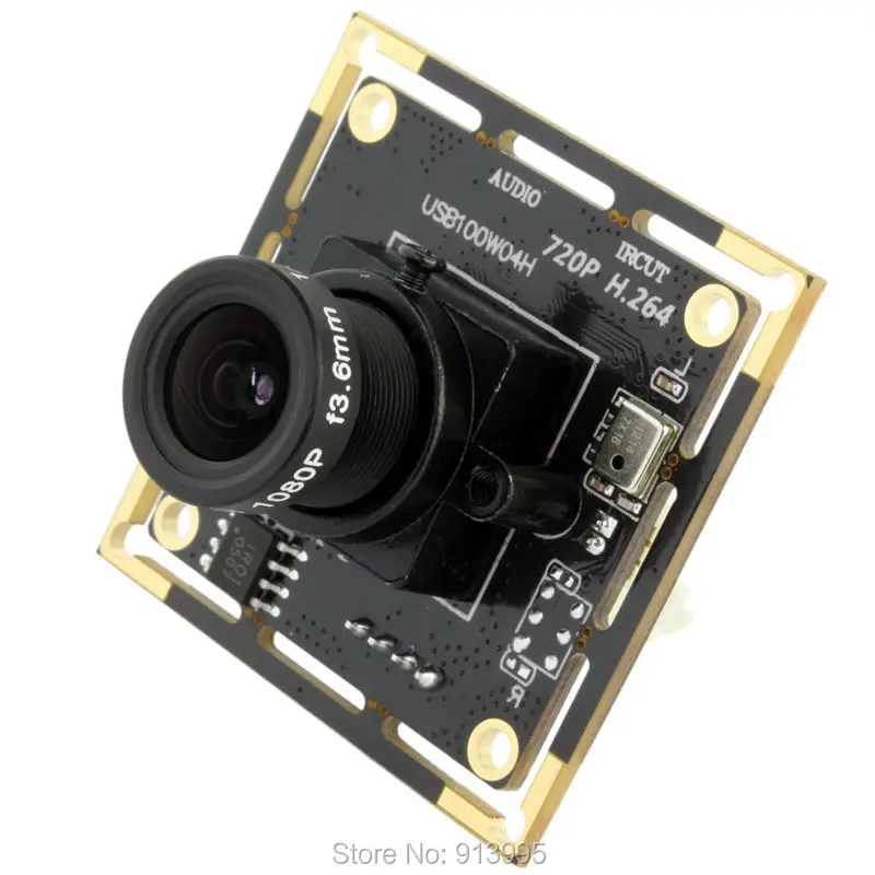 

Top One Шэньчжэнь ELP H.264 720P CMOS OV9712 Mini HD 6 мм объектив аудио-и видеокамера модуль USB веб-камера Android Linux Windows MAC