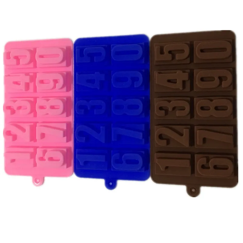 

1PC Silicone Numbers Chocolate Mold Cookies Cold 3D Digital Shape Fondant Cake Baking Jelly Candy Pastry DIY Decorating Tools