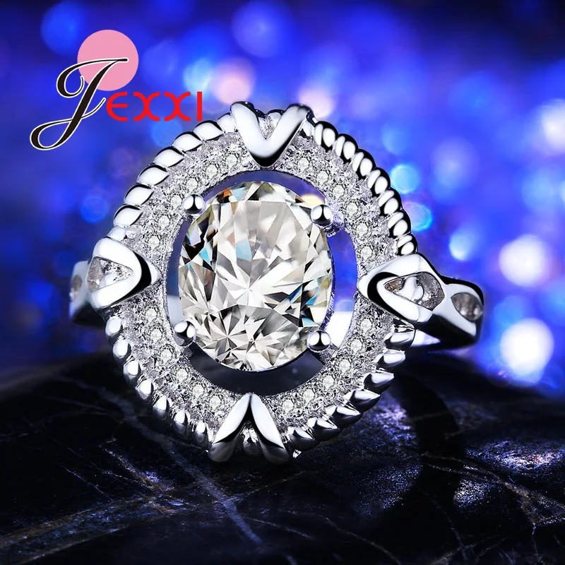 Классическое открытое круглое кольцо из стерлингового серебра 925 пробы с