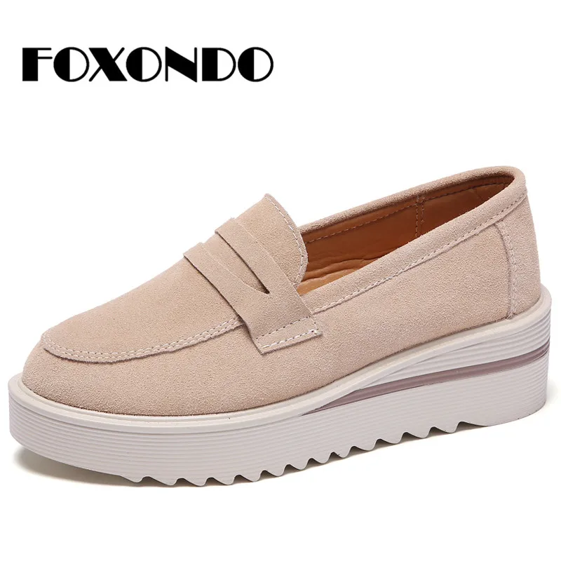 FOXONDO 2019 Новая весенняя женская обувь на плоской подошве Женские балетки