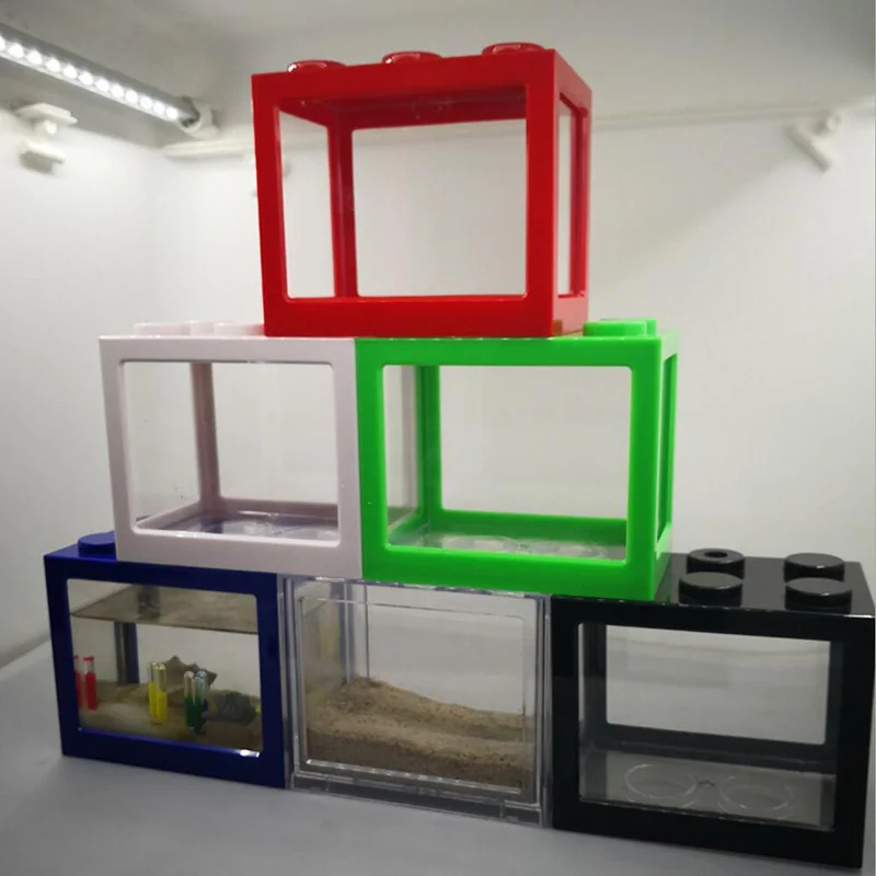 Мини креативный акриловый Настольный аквариум для аквариума украшение