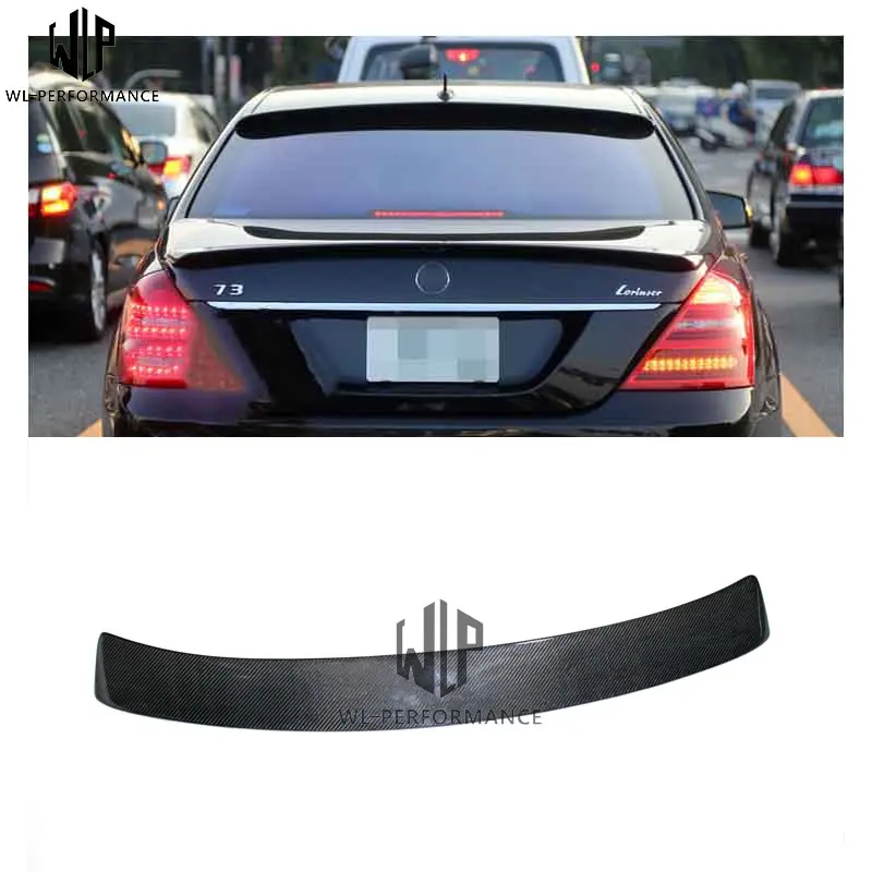 S класс углеродного волокна LS тип задняя крыша/верхний спойлер задний Багажник