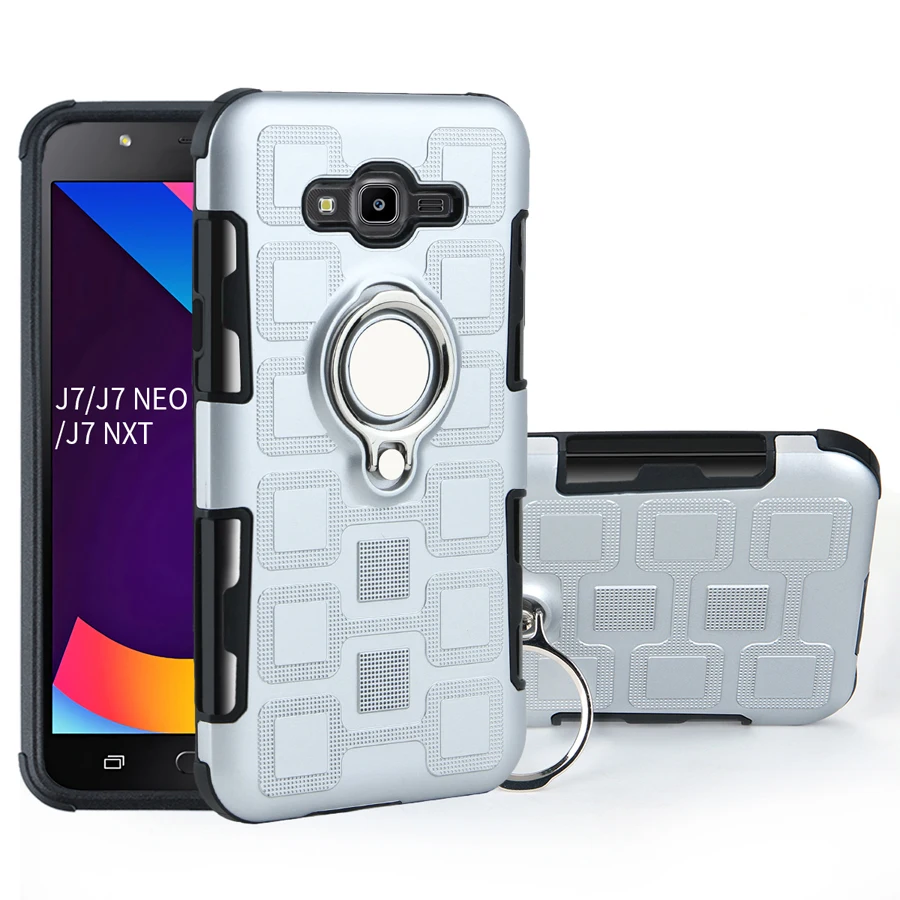 Чехол для samsung Galaxy J7 Neo Nxt J7 Max Plus J7 Core J7 Prime Силиконовый противоударный бронированный чехол для телефона задняя крышка чехол-подставка с кольцом