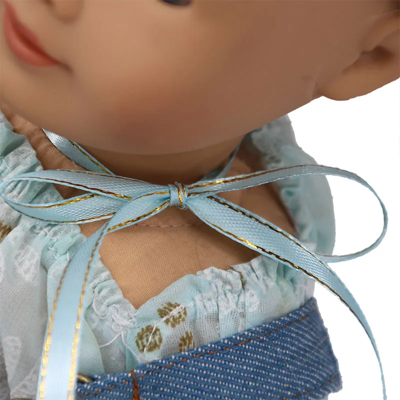 LUCKDOLL джинсы ремень регулируемый наплечный 18 дюймов Американский 43 см BabyDoll одежда