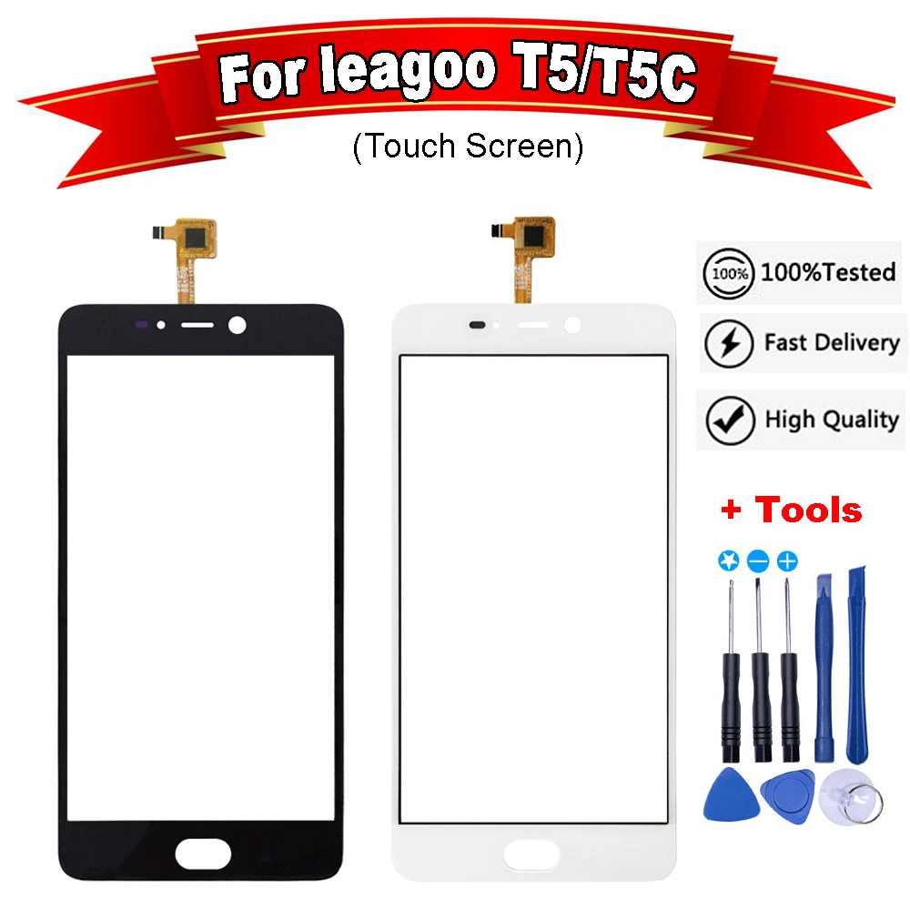 Сенсорный экран с дигитайзером для Leagoo T5C черно белый сенсорный T5 сенсорная
