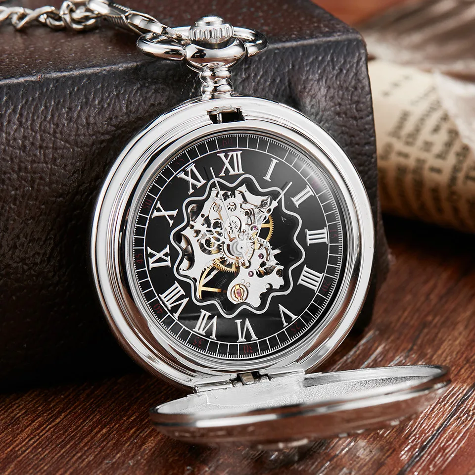 Винтажные Механические карманные часы в стиле стимпанк с изображением голодной