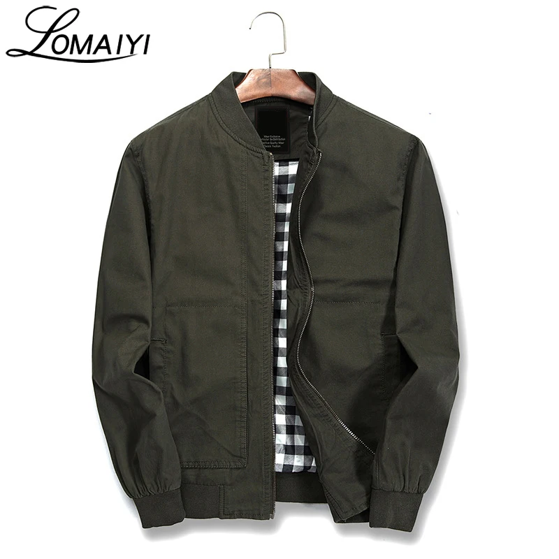 Мужская куртка бомбер LOMAIYI из чистого хлопка коллекция весна осень 2018 модное