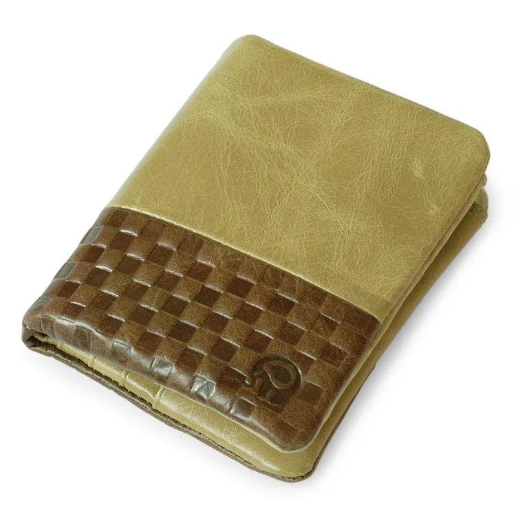 Машо пиро Короткие Сцепления Натуральная Кожа Мужчины/Женщины Кошельки плед