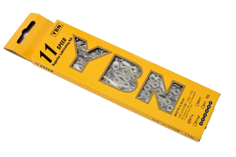 Semi silver Тайвань YBN 11 мотоцикл Chian 1/"* 11/* 116 звенья цепь для дорожного велосипеда для SHIMANO и SRAM 11 скоростной велосипед части campagnolo - Цвет: Semi silver
