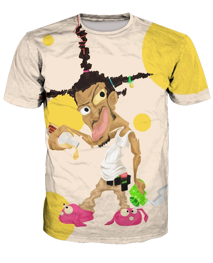 3D Fashion 2019 hot New fashion cartoon fox casual short sleeve T-shirts custom-made free shipping m to 6xl factory Outlet | Мужская