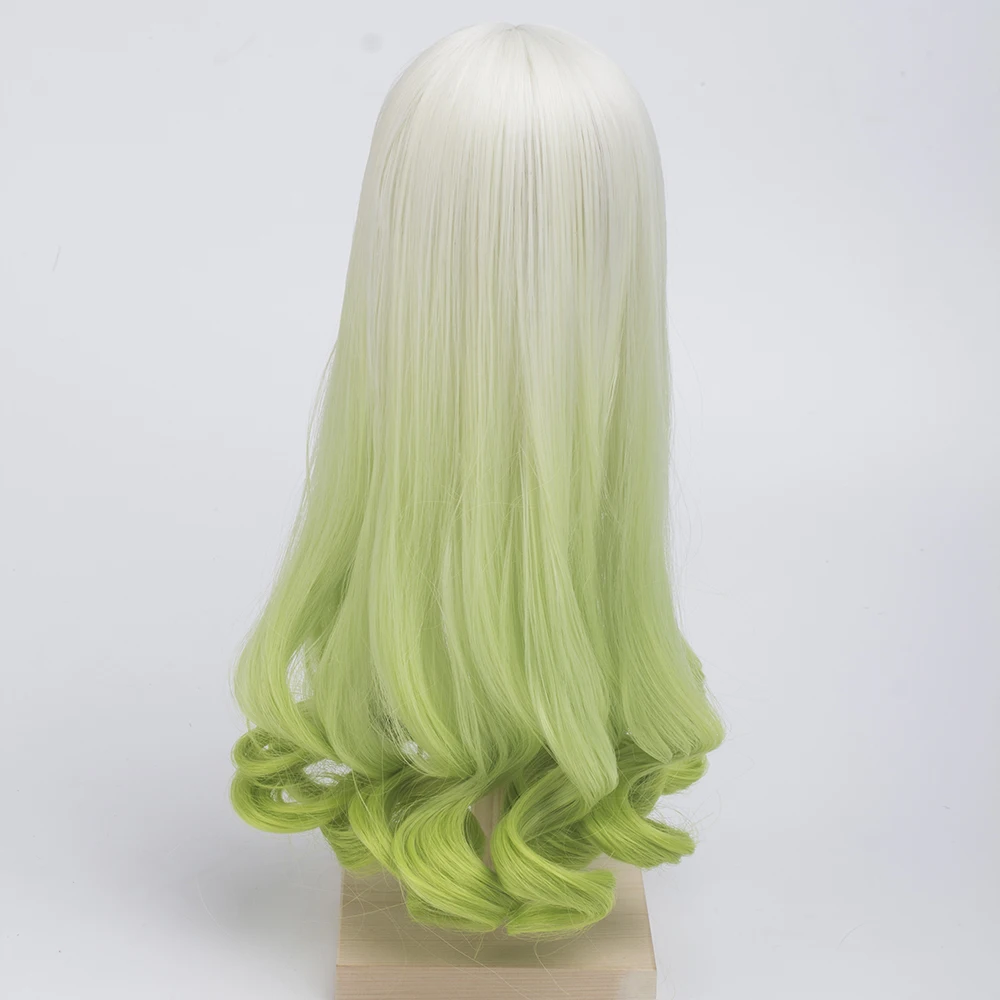 

BJD Doll Wigs Heat Resistant Fiber Black Purple Ombre Color Hair Wigs High Quality