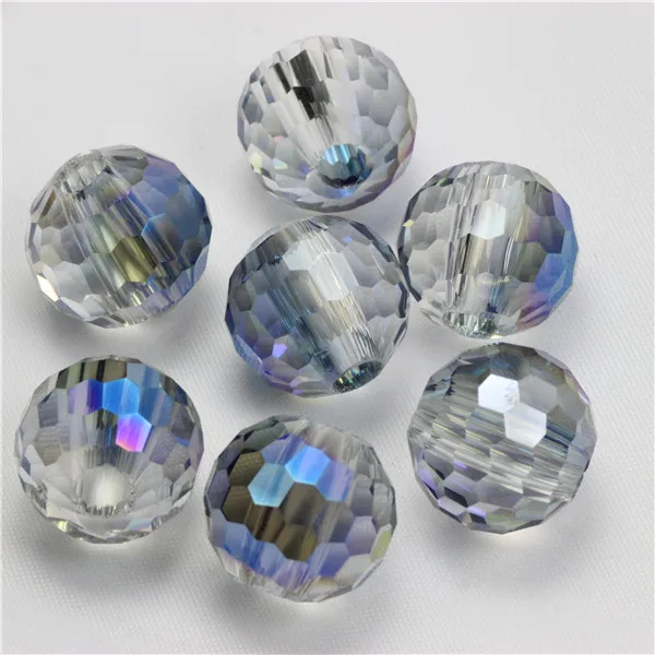 Transparent blue ZHUBI AAA 96 граненые шарики 14 мм 10 шт. Амулеты с покрытием стеклянные бусины, украшения для рукоделия хрустальные поделки Бисероплетение для украшения - Цвет: Transparent blue