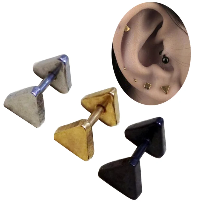 Серьги-гвоздики Для Пирсинга Ушей 16 г х 6 мм, 2 шт.