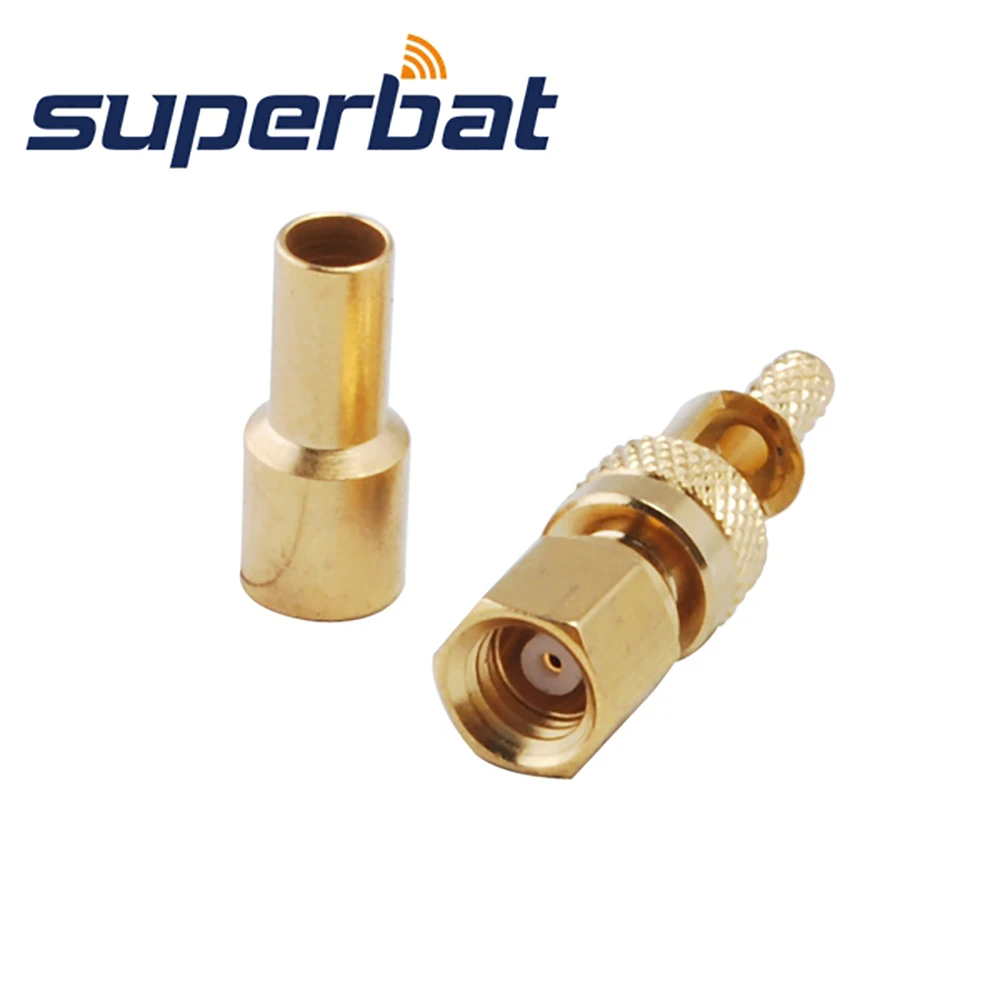 10 шт. обжимные штекеры SMC Superbat коаксиальный разъем для кабеля RG174 RG178 RG316 LMR100 |