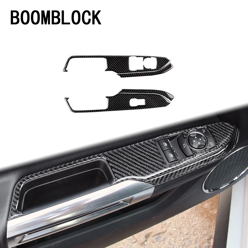 BOOMBLOCK 2 шт. обшивка для автомобиля из углеродного волокна Ford Mustang 2015 16 17 GT500 GT 350