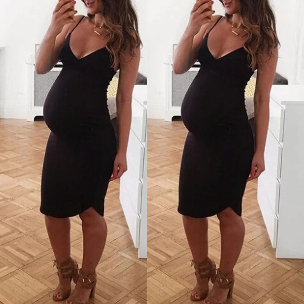 Платья для беременных модное женское платье с глубоким v образным вырезом