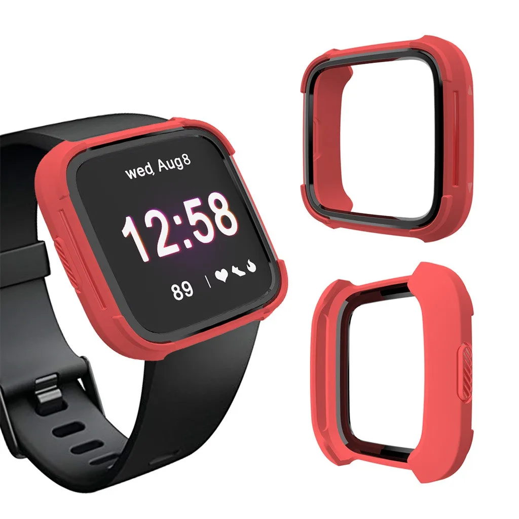 Красный Новинка, мягкий защитный силиконовый чехол из ТПУ Для Fitbit Versa/Versa Lite,, защитный чехол - Цвет: Красный