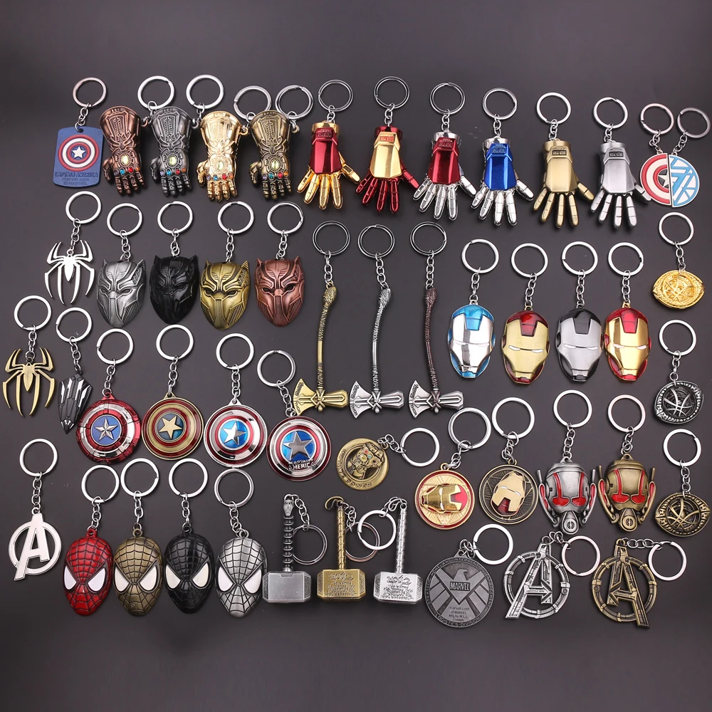 Фильм Marvel Мстители 4 Тора молот Мьёльнир брелок Капитан Америка щит Бэтмен брелки-маски Прямая
