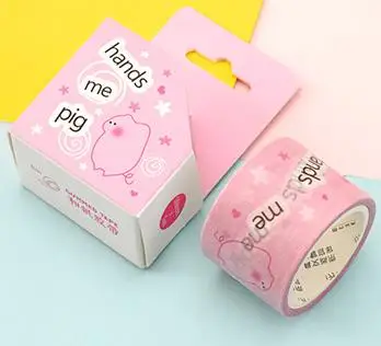 1 1 Pcs Lovely 30mm*5m Cherry Sakura Pig Cat Adhesive Masking Washi Tapes Album Scrapbooking Paper Stickers Label Stationery - Цвет: 1