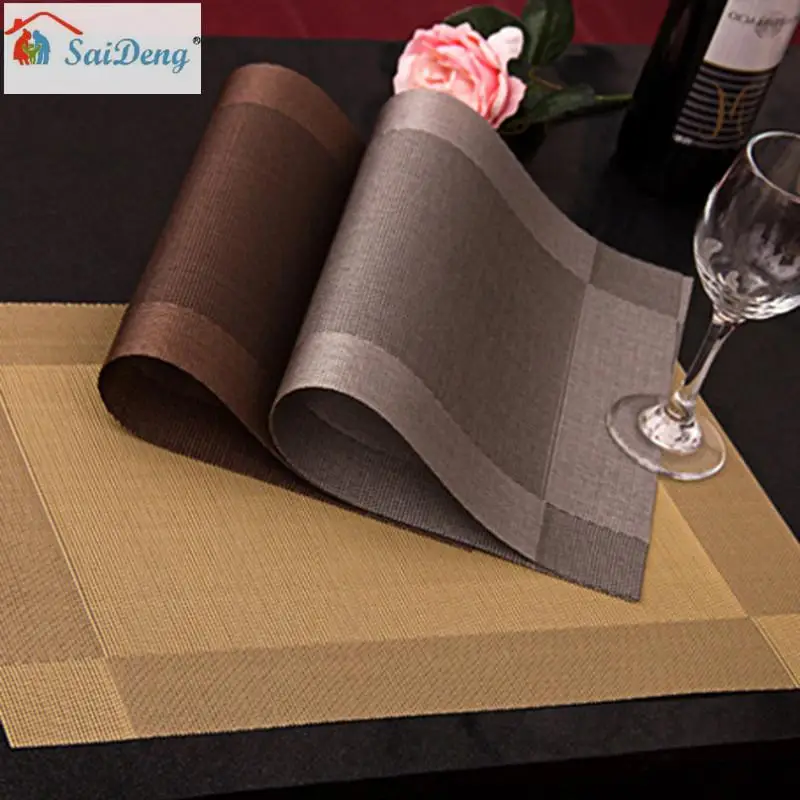 Новая мода ПВХ обеденный стол коврик европейский стиль кухонный инструмент Посуда коврик подставка для кофе чай место коврик скатерть для стола