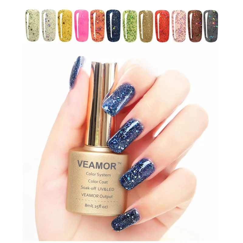 VEAMOR 8 мл УФ-гель для ногтей великолепный цвет Гель-лак длинный прочный верх