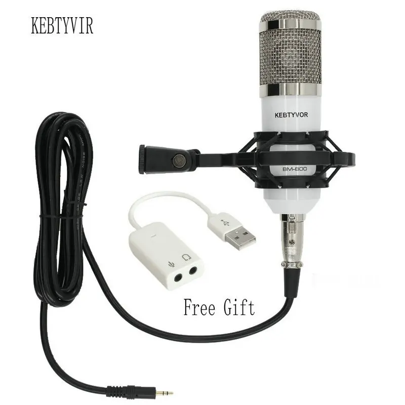 Professional Microphone bm 800 Studio Condenser Cardioid Pro Vocal Recording Mic  For Vocal Recording KTV Braodcasting Singing