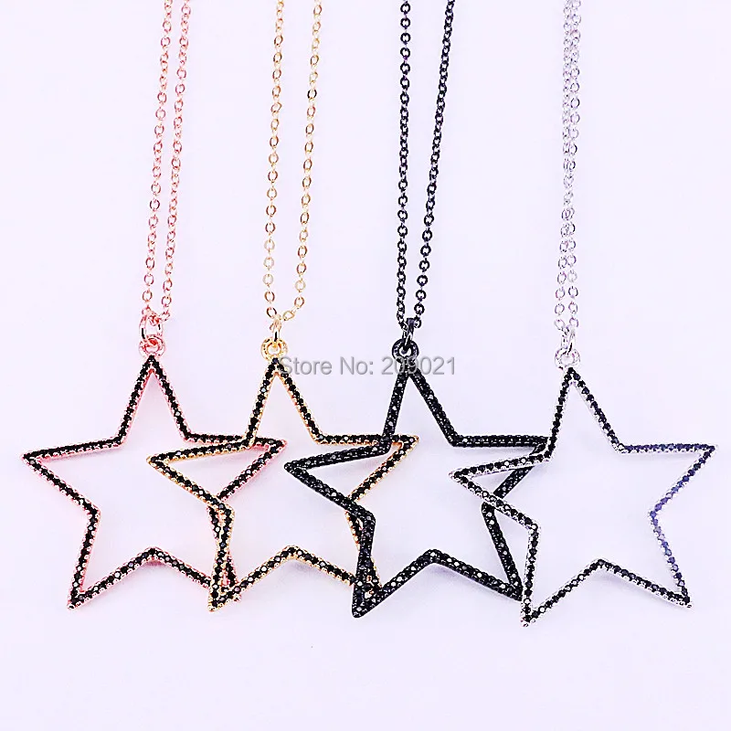 8 шт. женское колье с белым/черным фианитом|Ожерелья подвеской| |