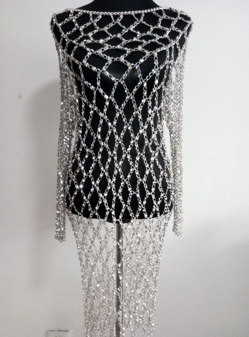 Новый модный стиль WRB971 блестящие серебряные цепи из страз украшения Никки минай