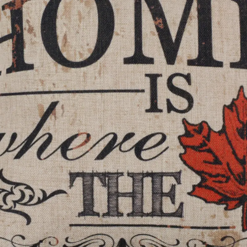 Наволочка LINKWELL 18х18 дюймов в стиле ретро для дома с надписью Love is Red Maple Leaf|home theater