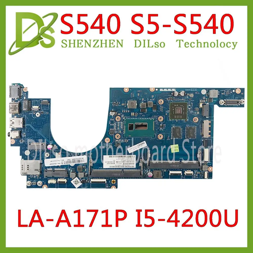 Online KEFU VIUS6 LA-A171P Laptop Motherboard Für Lenovo Thinkpad S540 S5-S540 Motherboard I5-4200U CPU 100% Getestet