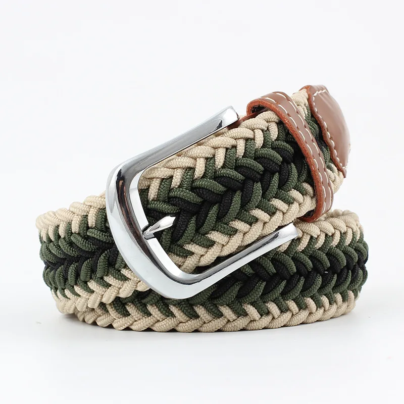 Новая мода стиль лидер ремни трикотажные эластичные тканые ткани для мужчин и