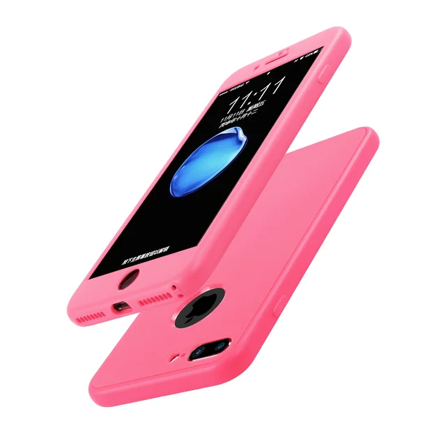 fen 360 Полный корпус мягкий силиконовый защитный чехол для iPhone X XR XS Max задняя крышка для iPhone 8 7 6S 6 Plus 5 5S 11 Pro MAX чехол для телефона - Цвет: fen