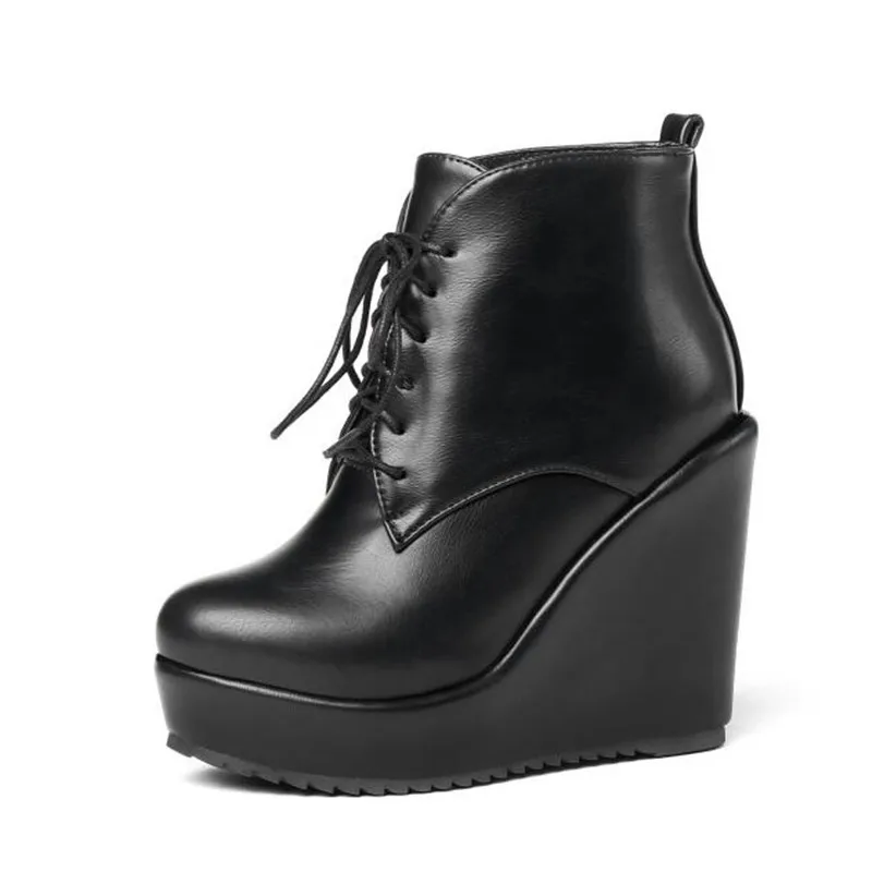 winter New pattern Cashmere Keep boots Slope heel Thick bottom Frenulum High-heeled Round head Waterproof Women Boots