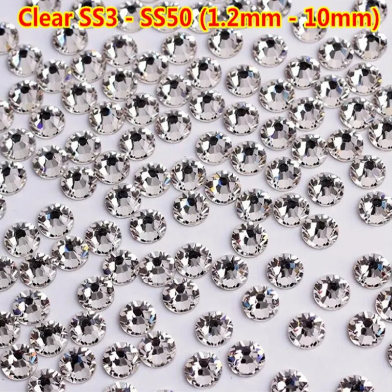 1 сумка/1440 шт. Стразы для ногтей Кристальные звездное небо цветные с плоской