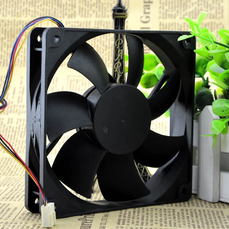 ADDA AD1212UB-A73GL 12025 0.50A 12 см 4 провода двойной шариковый подшипник вентилятор