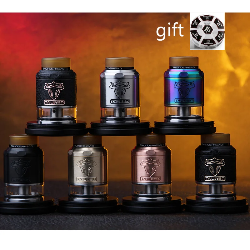 Бак с двойными 28 микроотверстиями для воздуха Tauren RDTA vape герметичный ремонтный