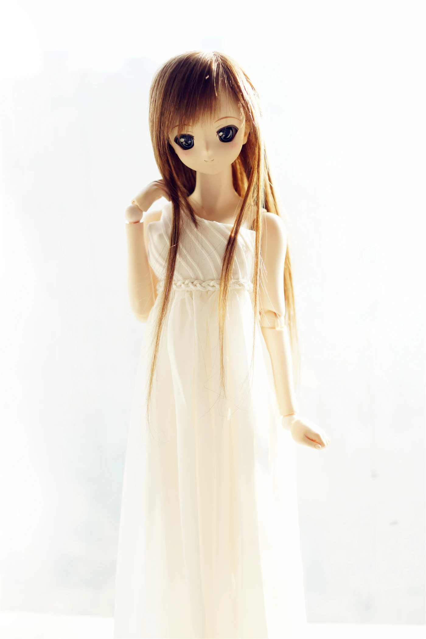 Estartek 1/3 1/4 сексуальное японское аниме белое шифоновое платье Набор для BJD SD DD кукла