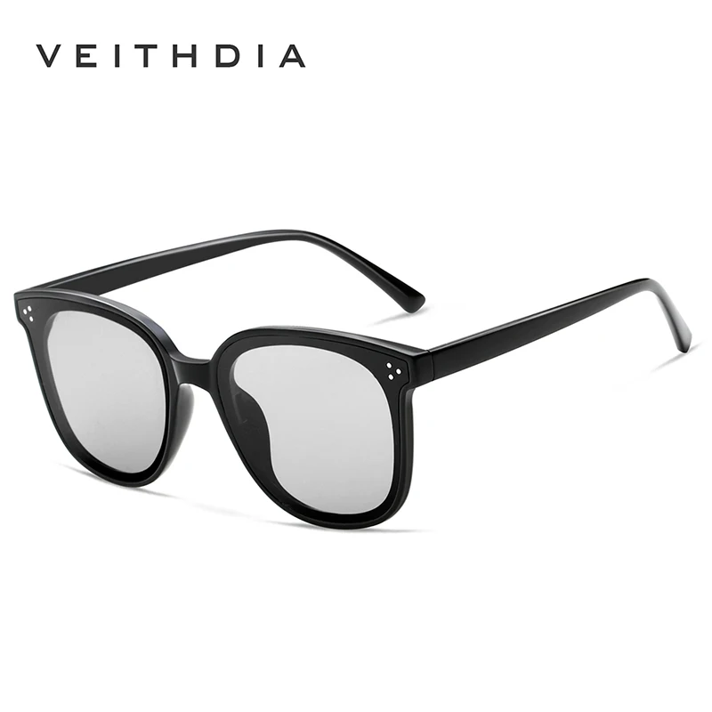 Солнцезащитные очки унисекс VEITHDIA, винтажные брендовые дизайнерские очки с поляризационными фотохромными стеклами, для мужчин и женщин, модель V8510 - Цвет линз: photochromic grey
