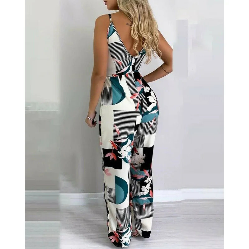 Женский праздничный комбинезон повседневный модный Боди без рукавов в стиле