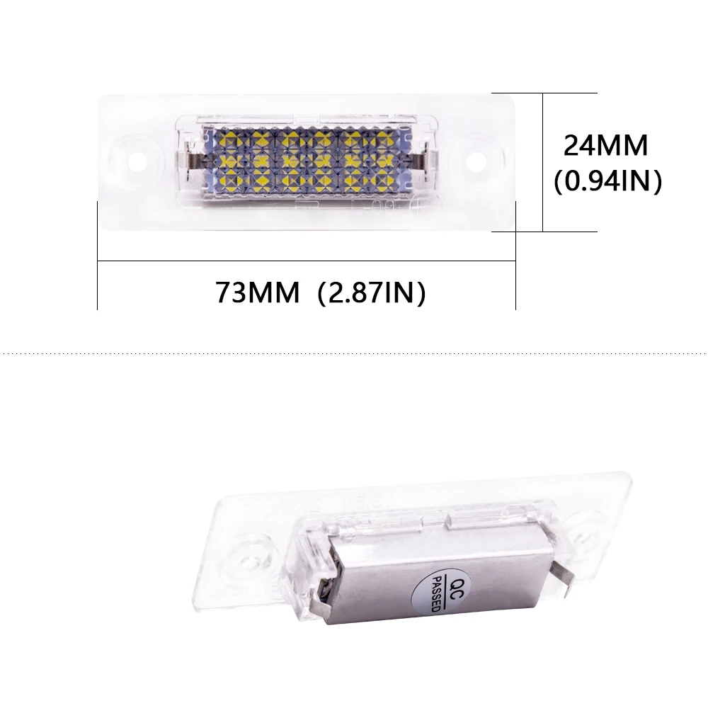 2Pcs Car 18LED No Error Number License Plate Light Lamp For VW Touran Passat Cimousint B5.5 SKODA Superb 1 3U B5 Accessories | Автомобили