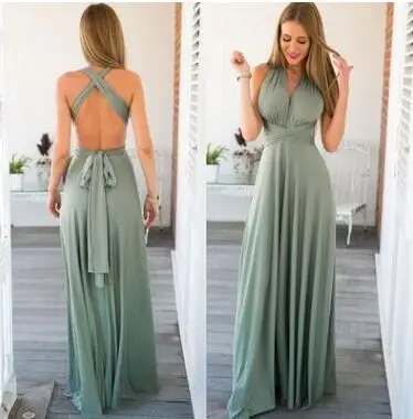 Style 13 Женские сексуальные женские макси Клубное Бандажное платье Длинные вечерние многоходовые качели платье-трансформер Бесконечность халат подружки невесты Boho женское платье - Цвет: Style 13