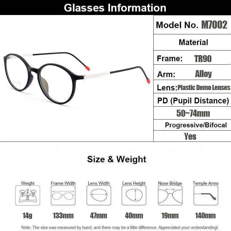 

Gmei Optical New Urltra-Light Round Full Rim Optical Eyeglasses Frames Women Mixed Material Myopia Spectacles 5 Colors M7002