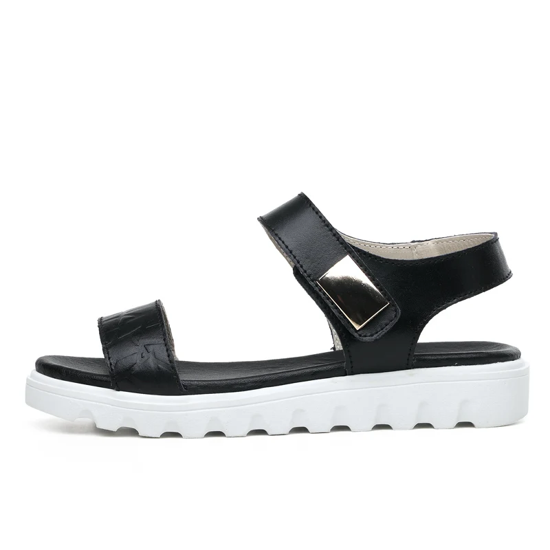 Женские босоножки 2018 Новые Летние кожаные Нескользящие плоские женские сандалии