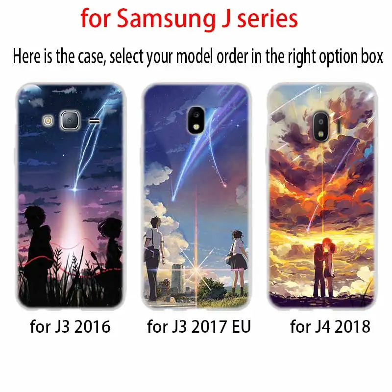 Мягкий чехол из ТПУ для Samsung Galaxy J6 J8 J5 J7 J4 Core Plus 2018 2016 2017 EU Prime Pro Ace Kiminonawa Your Name anime |